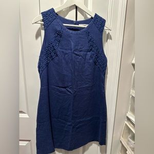 Blue linen dress